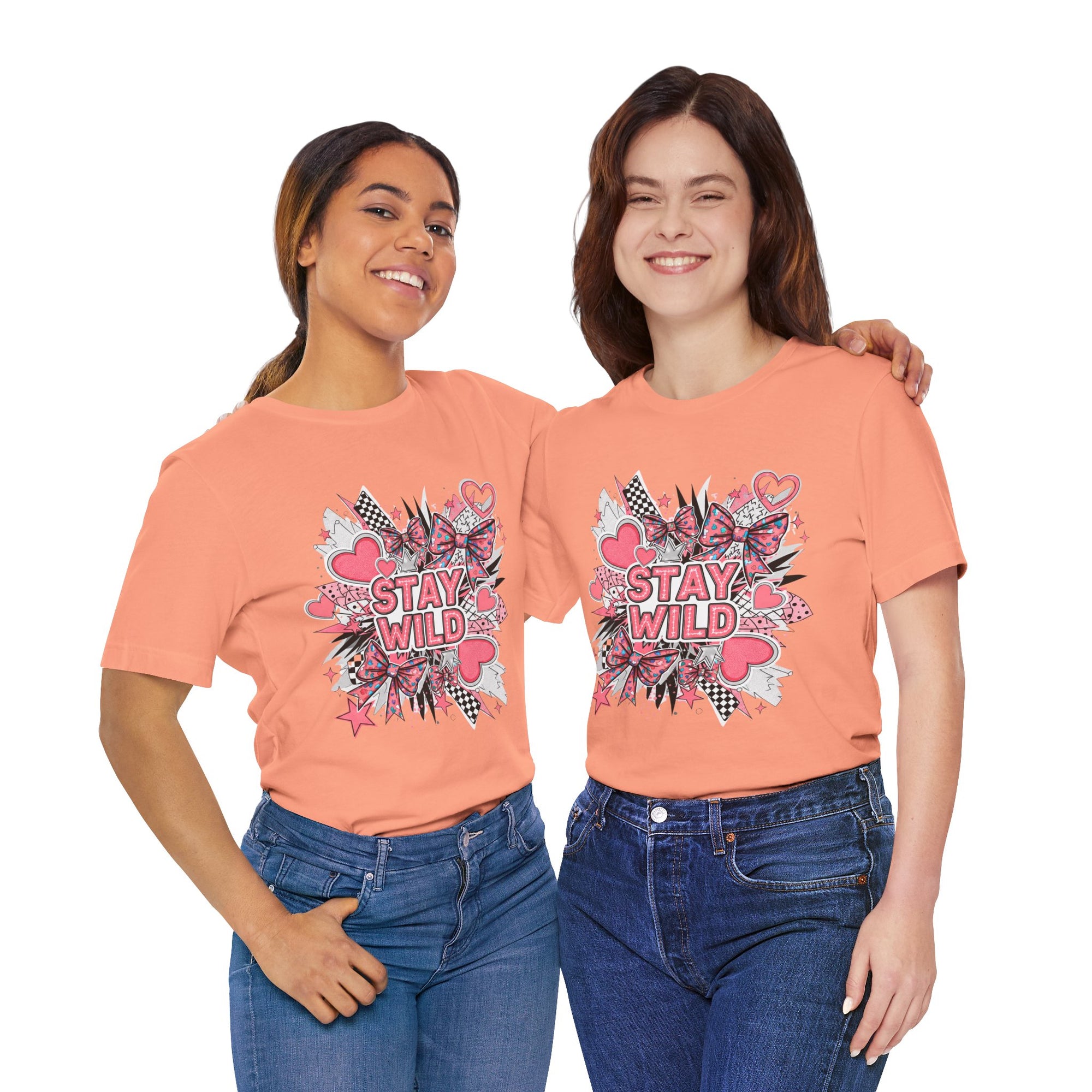Stay Wild Pink Graphic Tee - Fun Unisex T-Shirt for Nature Lovers, Casual Wear, Outdoor Adventures, Birthday Gift, Everyday Style