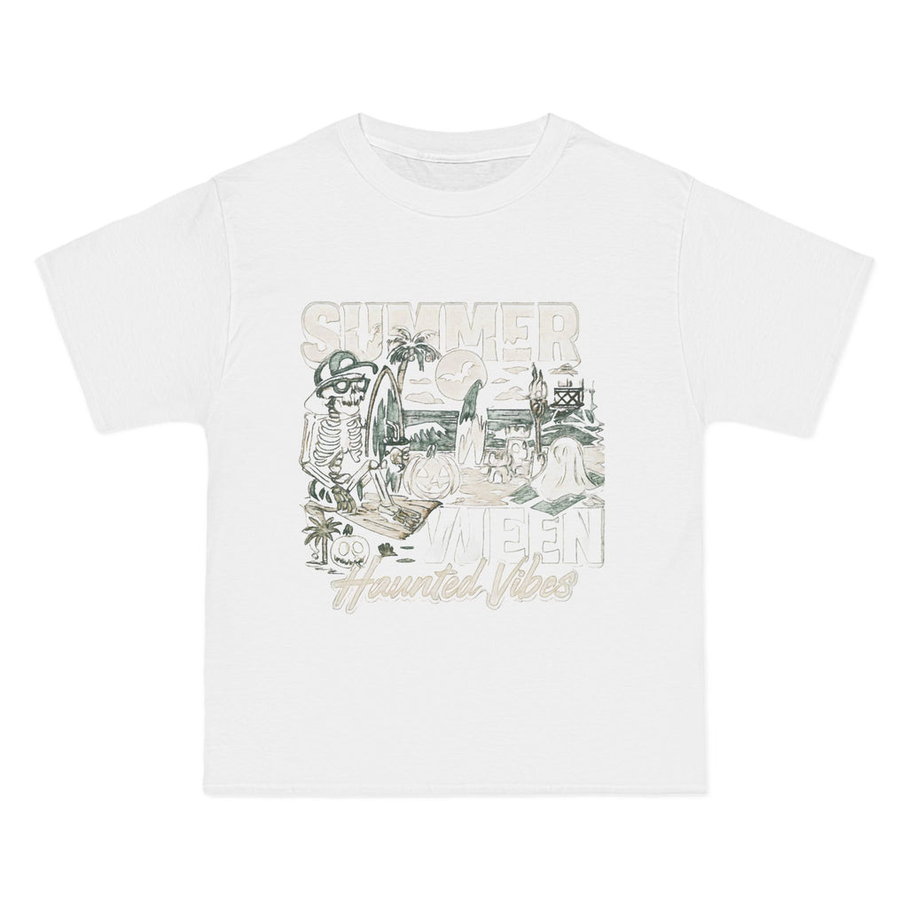 Summer Haunted Vibes T-Shirt, Casual Tee, Graphic Shirt, Beachwear, Outdoor Fun, Gift Idea for Summer