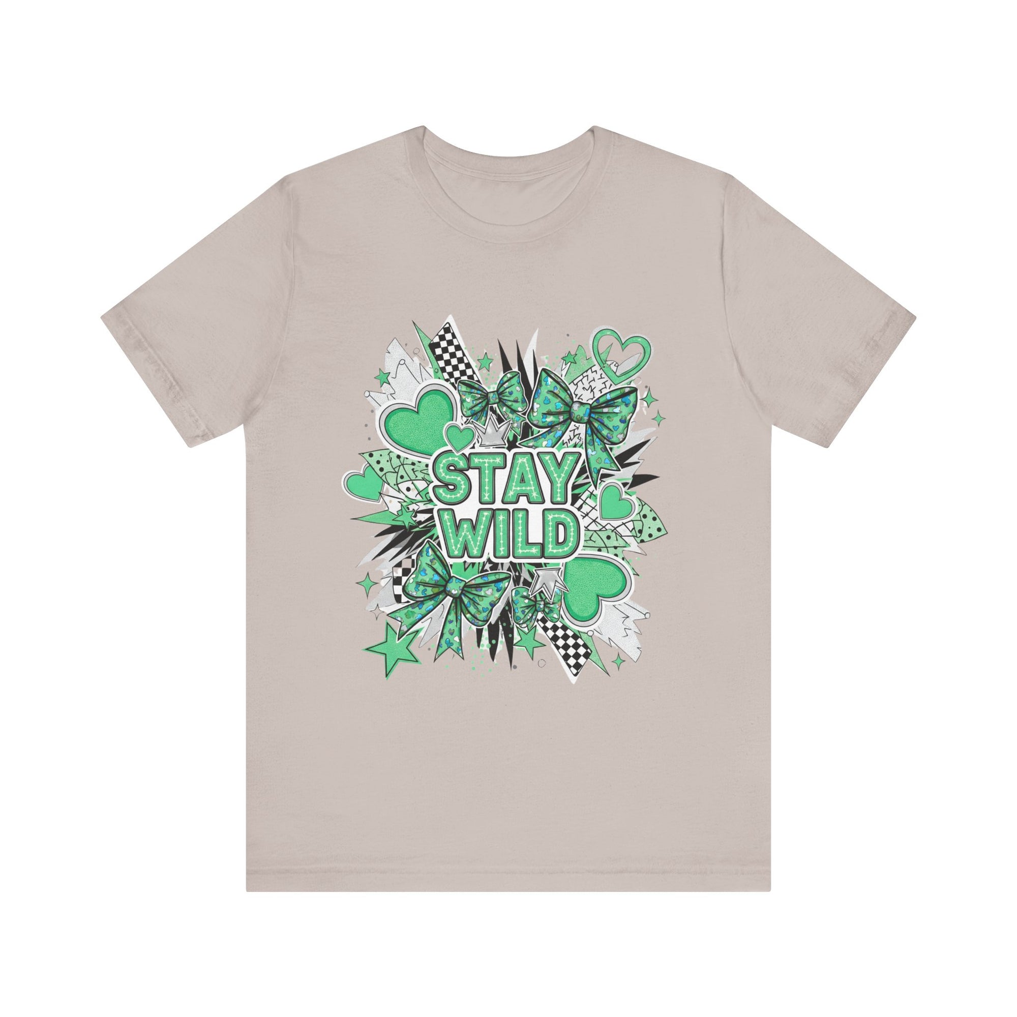 Stay Wild Chic Green of Unisex Jersey Short Sleeve Tee