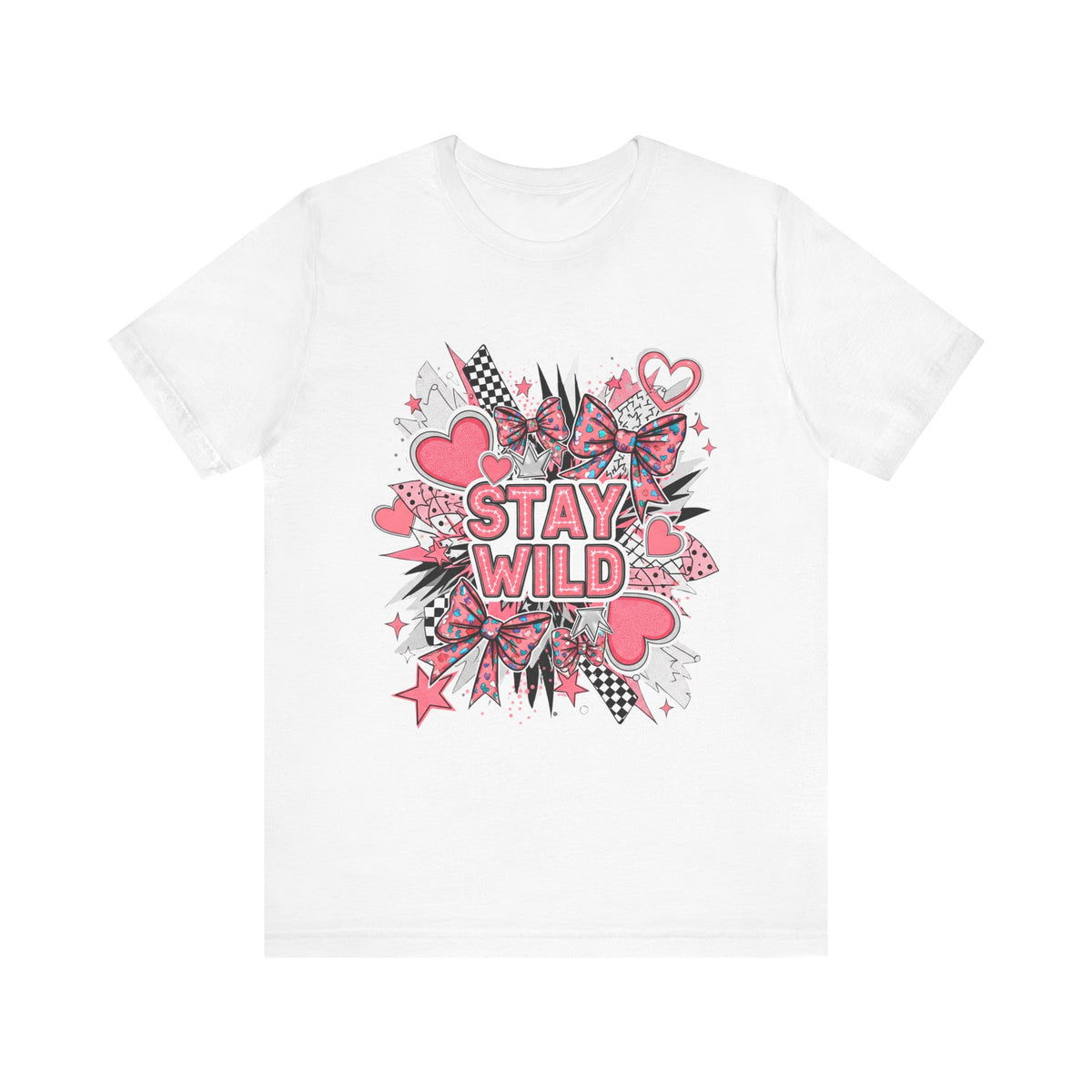 Stay Wild Pink Graphic Tee - Fun Unisex T-Shirt for Nature Lovers, Casual Wear, Outdoor Adventures, Birthday Gift, Everyday Style