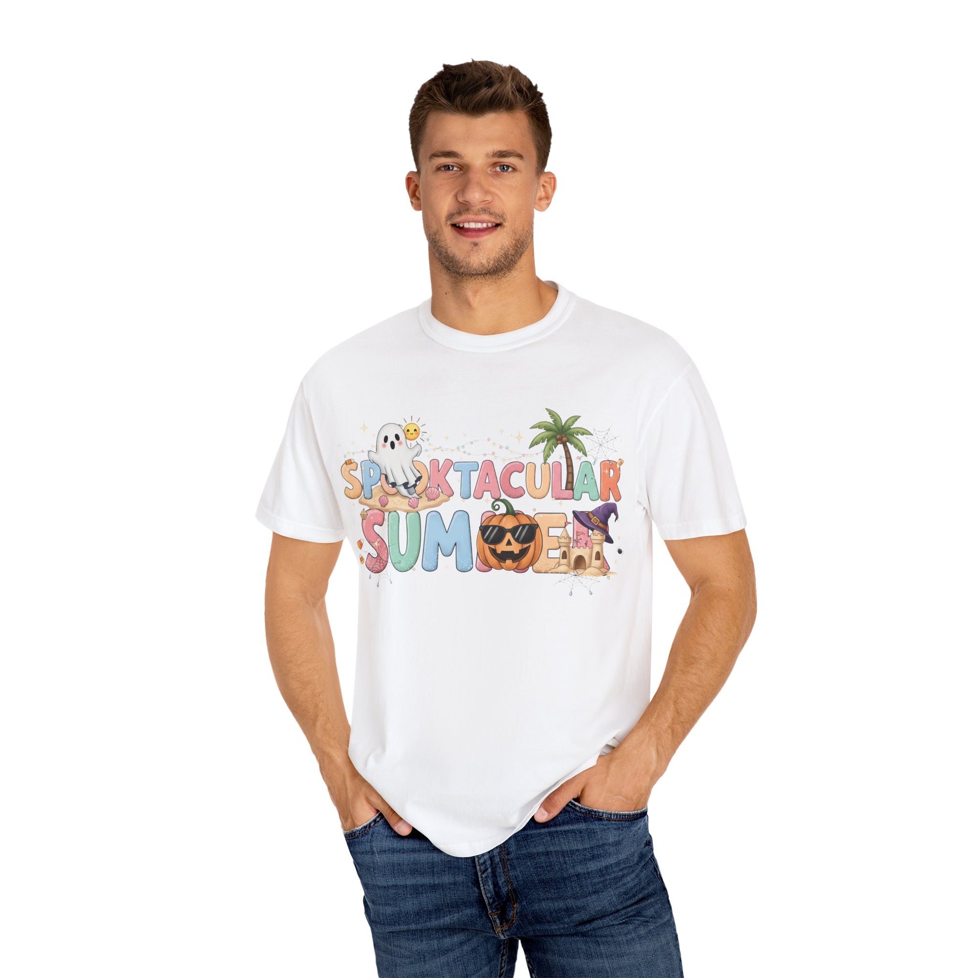 Spooktacular Summer T-shirt | Fun Halloween Tee, Unisex Graphic Shirt, Summer Party Outfit, Seasonal Gift, Festival Wear