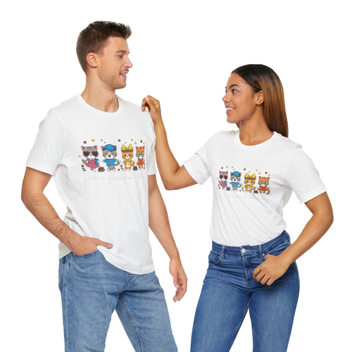 Cute Animal Characters Tee for Kids, Fun T-Shirt, Gifts for Animal Lovers, Family Matching Tees, Summer Outfit