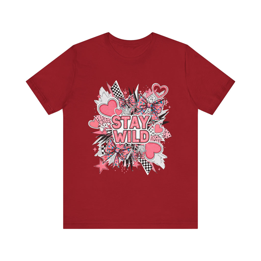 Stay Wild Pink Graphic Tee - Fun Unisex T-Shirt for Nature Lovers, Casual Wear, Outdoor Adventures, Birthday Gift, Everyday Style