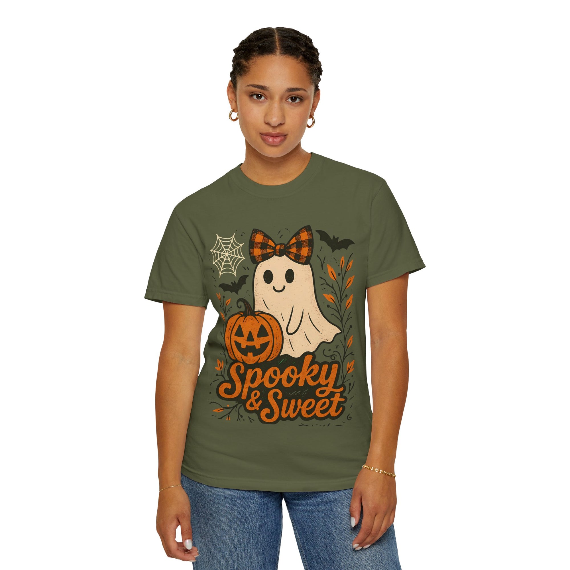Spooky & Sweet Ghost T-Shirt | Unisex Halloween Tee, Cute Halloween Shirt, Fall Fashion, Pumpkin Graphic T-Shirt, Ghost Lover Gift
