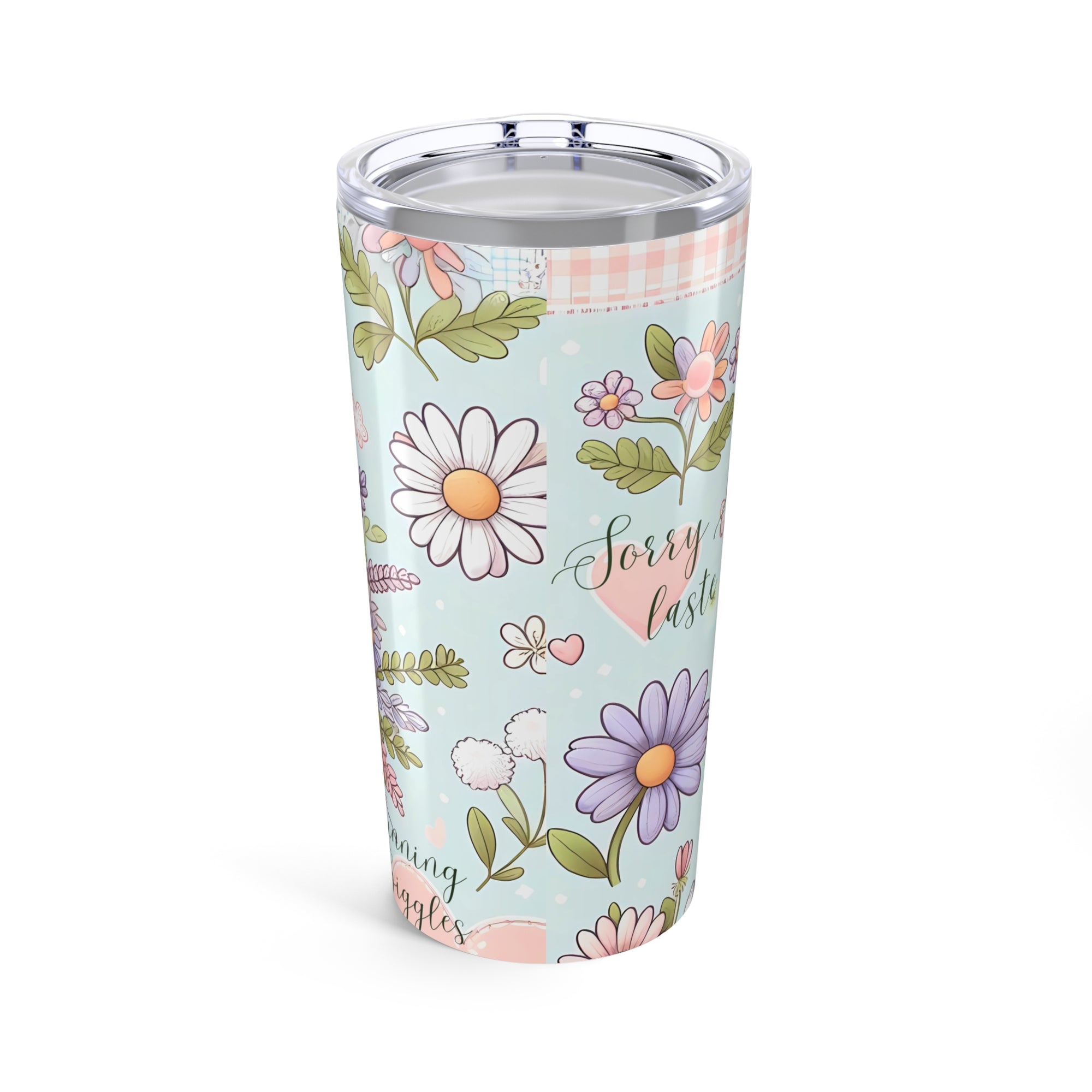 Spring Bunny Floral Tumbler 20oz
