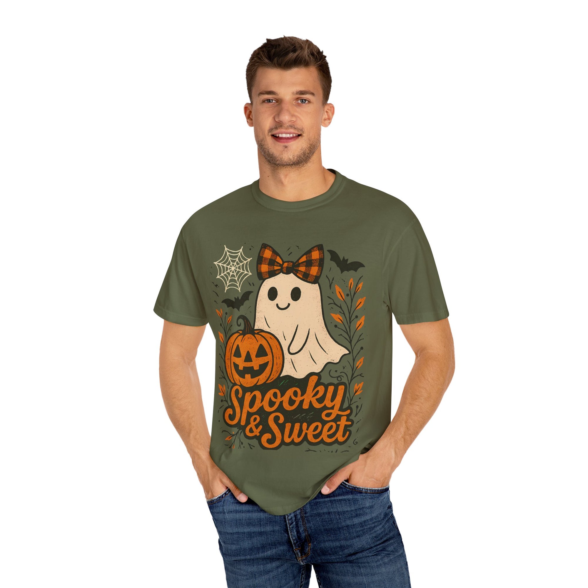 Spooky & Sweet Ghost T-Shirt | Unisex Halloween Tee, Cute Halloween Shirt, Fall Fashion, Pumpkin Graphic T-Shirt, Ghost Lover Gift