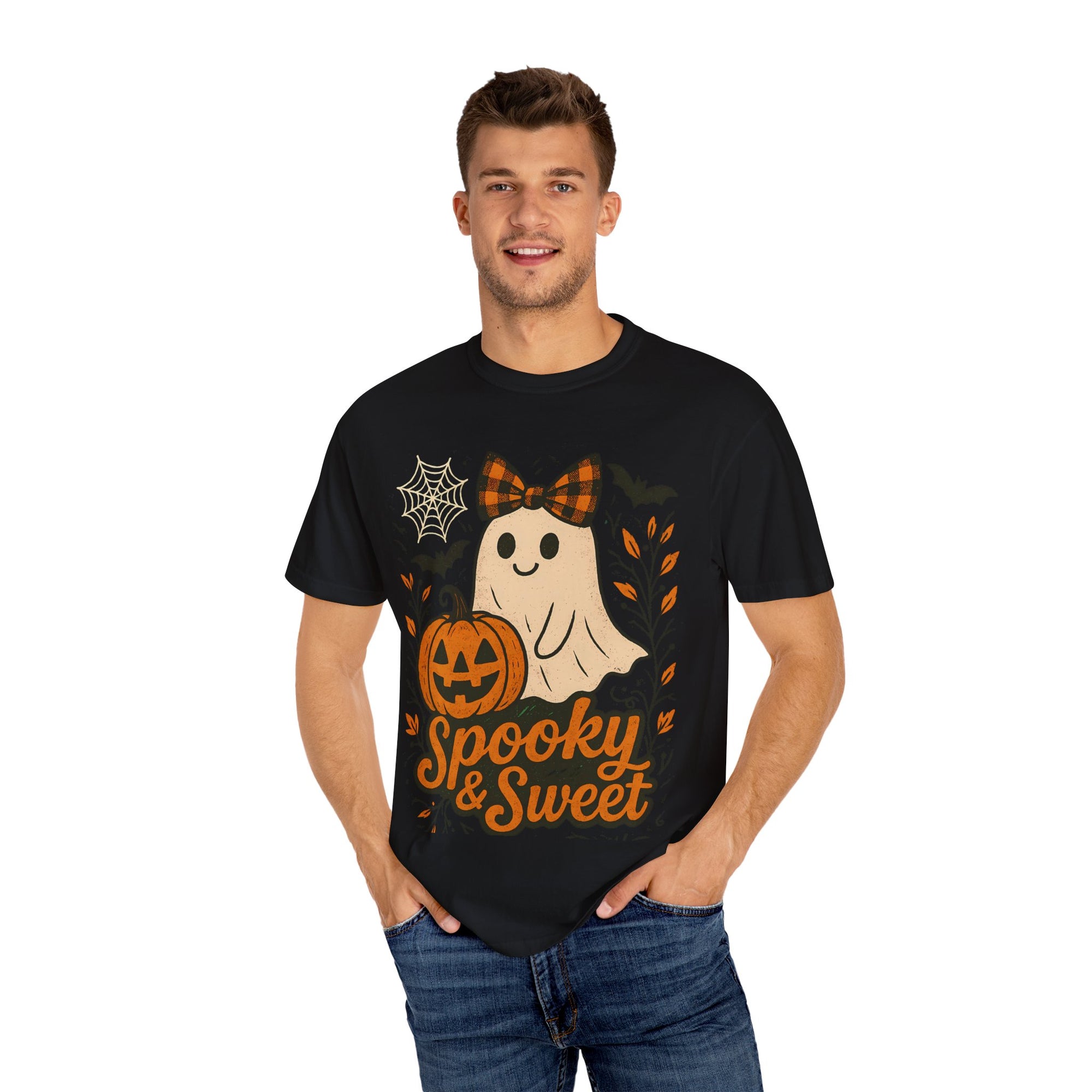 Spooky & Sweet Ghost T-Shirt | Unisex Halloween Tee, Cute Halloween Shirt, Fall Fashion, Pumpkin Graphic T-Shirt, Ghost Lover Gift