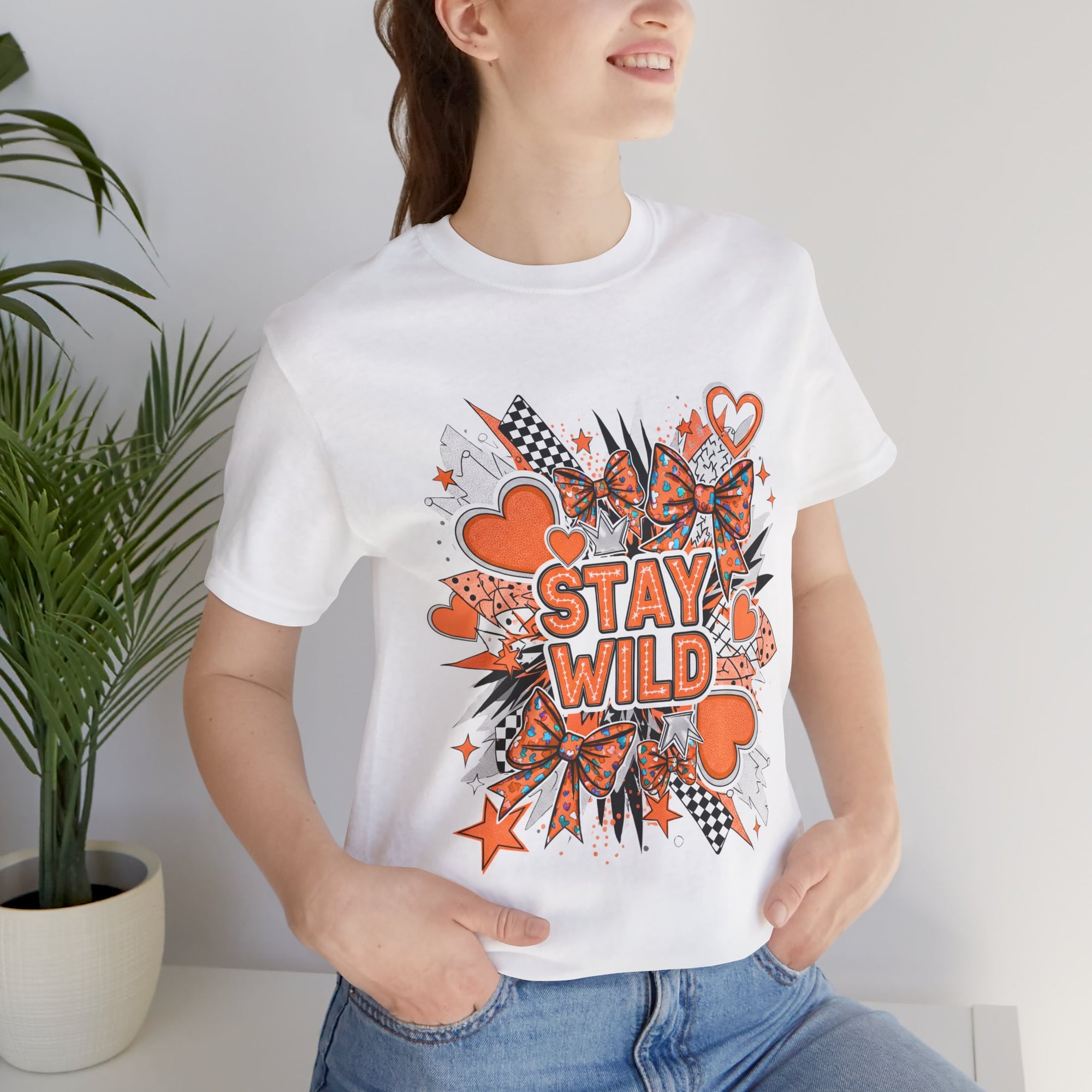 Stay Wild Chic Orange of Unisex Jersey Short Sleeve Tee
