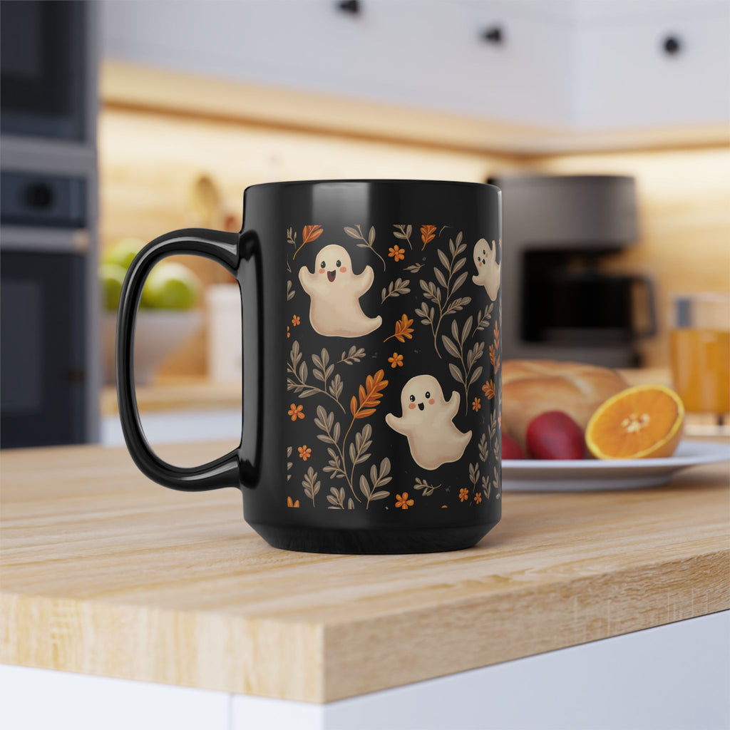 Halloween Ghost Mug 15 oz, Cute Ghost Coffee Cup, Fall Decor Mug, Spooky Season Gift, Halloween Treats