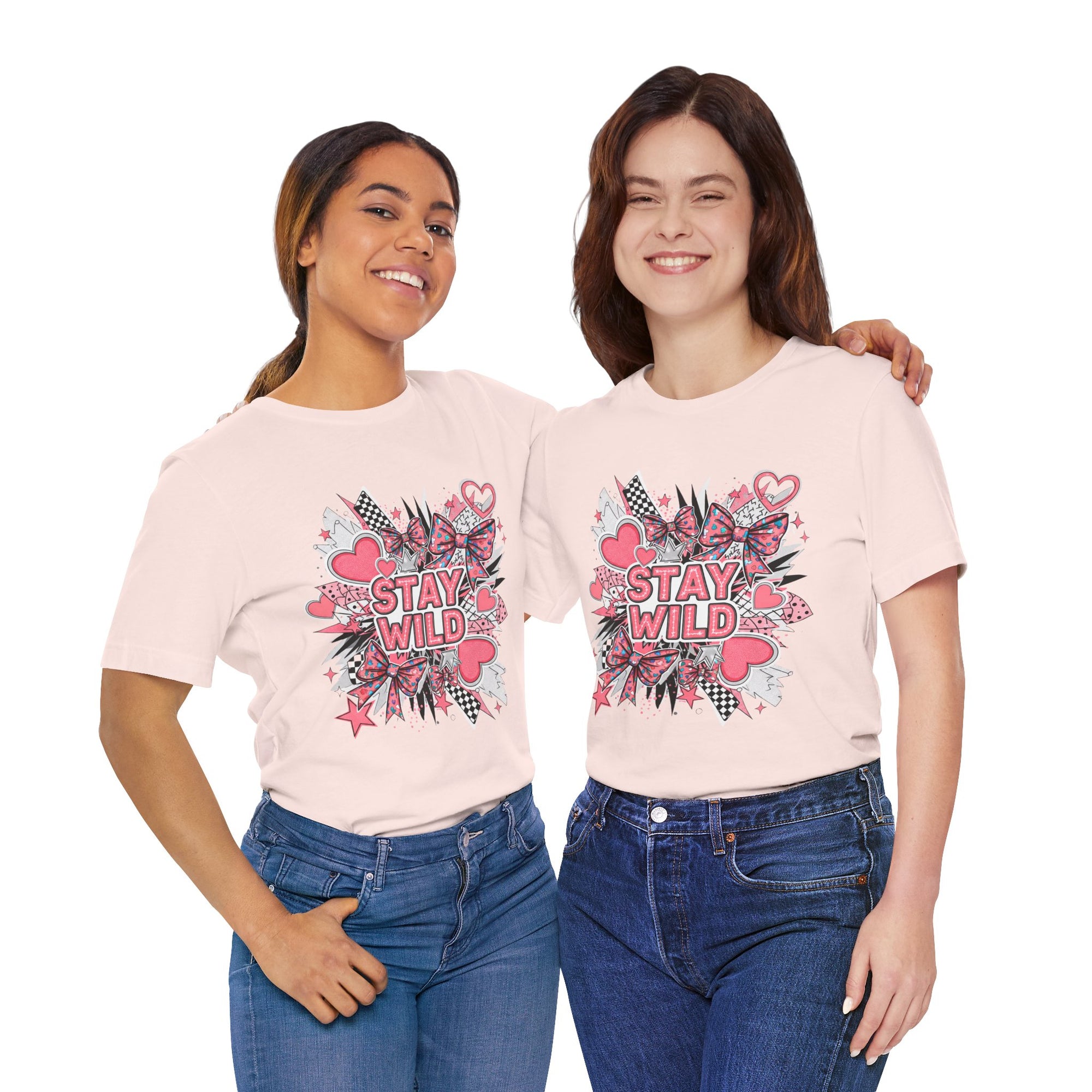 Stay Wild Pink Graphic Tee - Fun Unisex T-Shirt for Nature Lovers, Casual Wear, Outdoor Adventures, Birthday Gift, Everyday Style