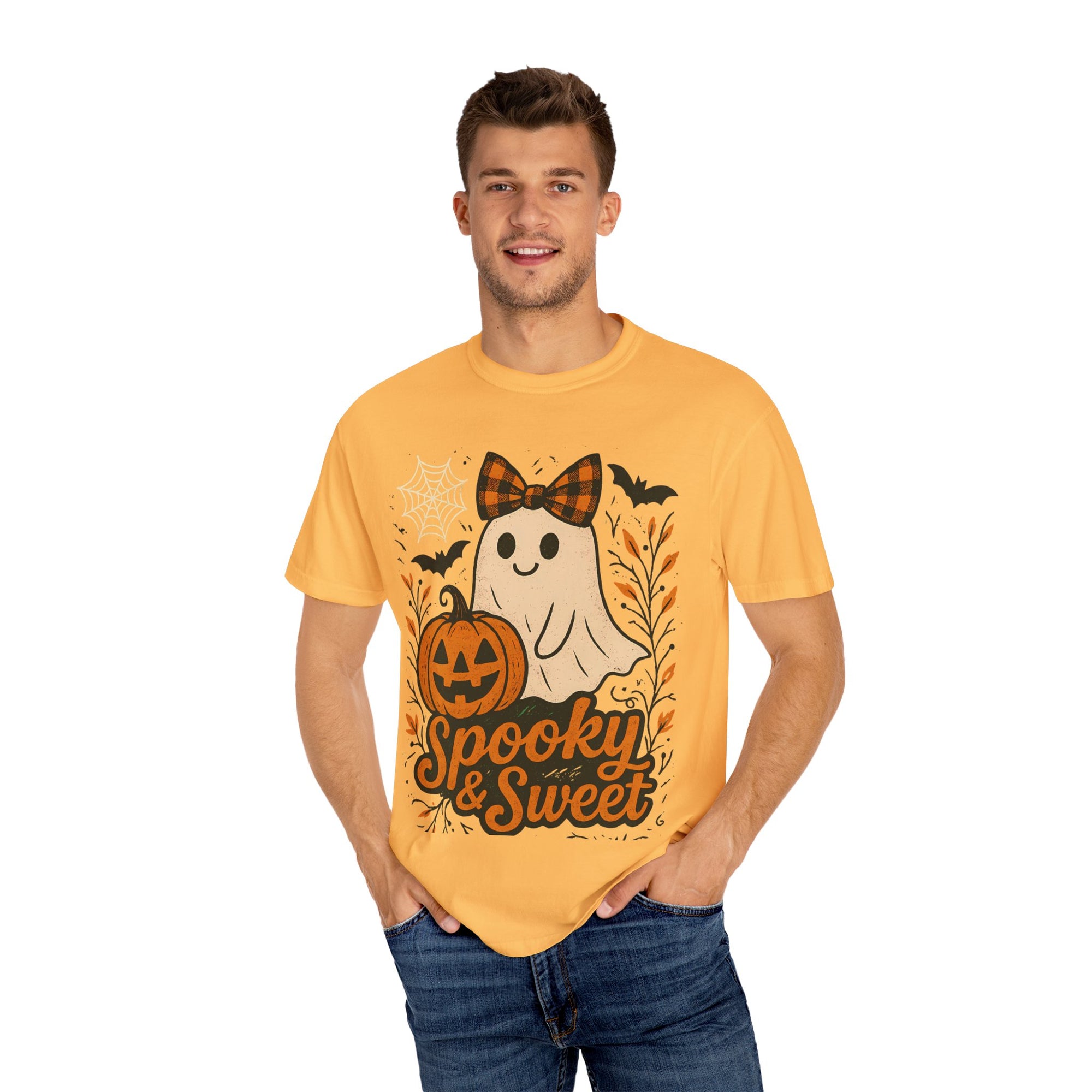 Spooky & Sweet Ghost T-Shirt | Unisex Halloween Tee, Cute Halloween Shirt, Fall Fashion, Pumpkin Graphic T-Shirt, Ghost Lover Gift