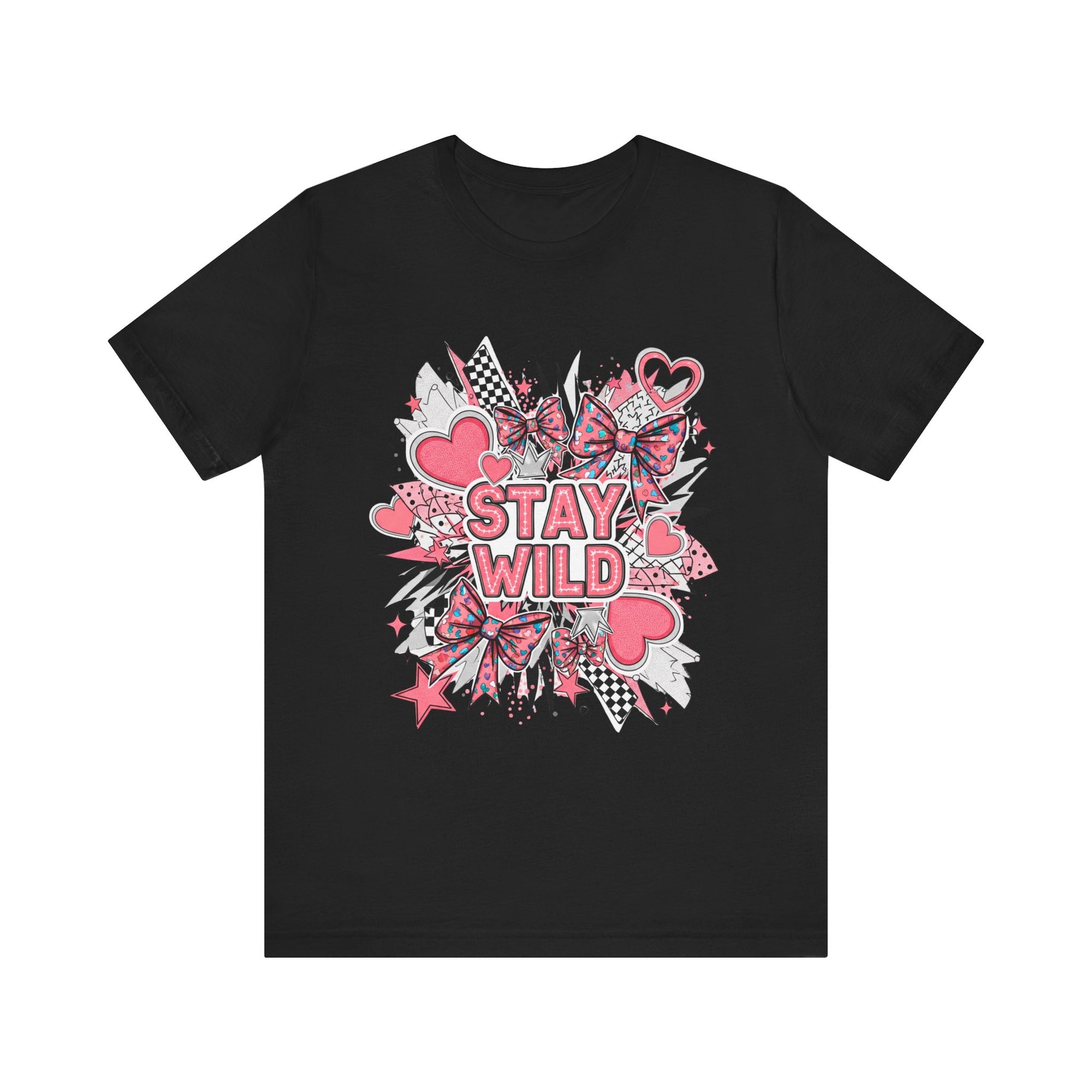 Stay Wild Pink Graphic Tee - Fun Unisex T-Shirt for Nature Lovers, Casual Wear, Outdoor Adventures, Birthday Gift, Everyday Style