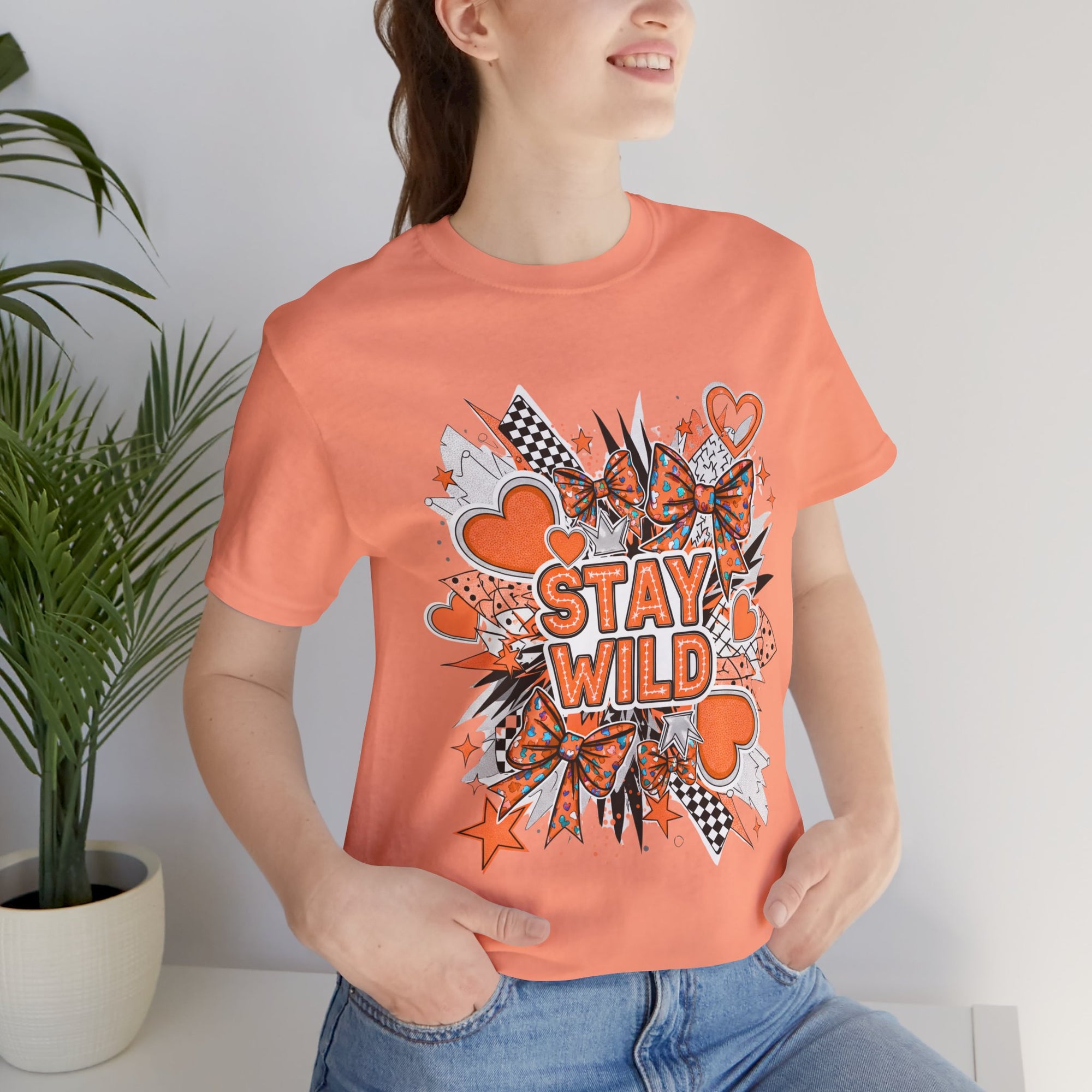 Stay Wild Chic Orange of Unisex Jersey Short Sleeve Tee