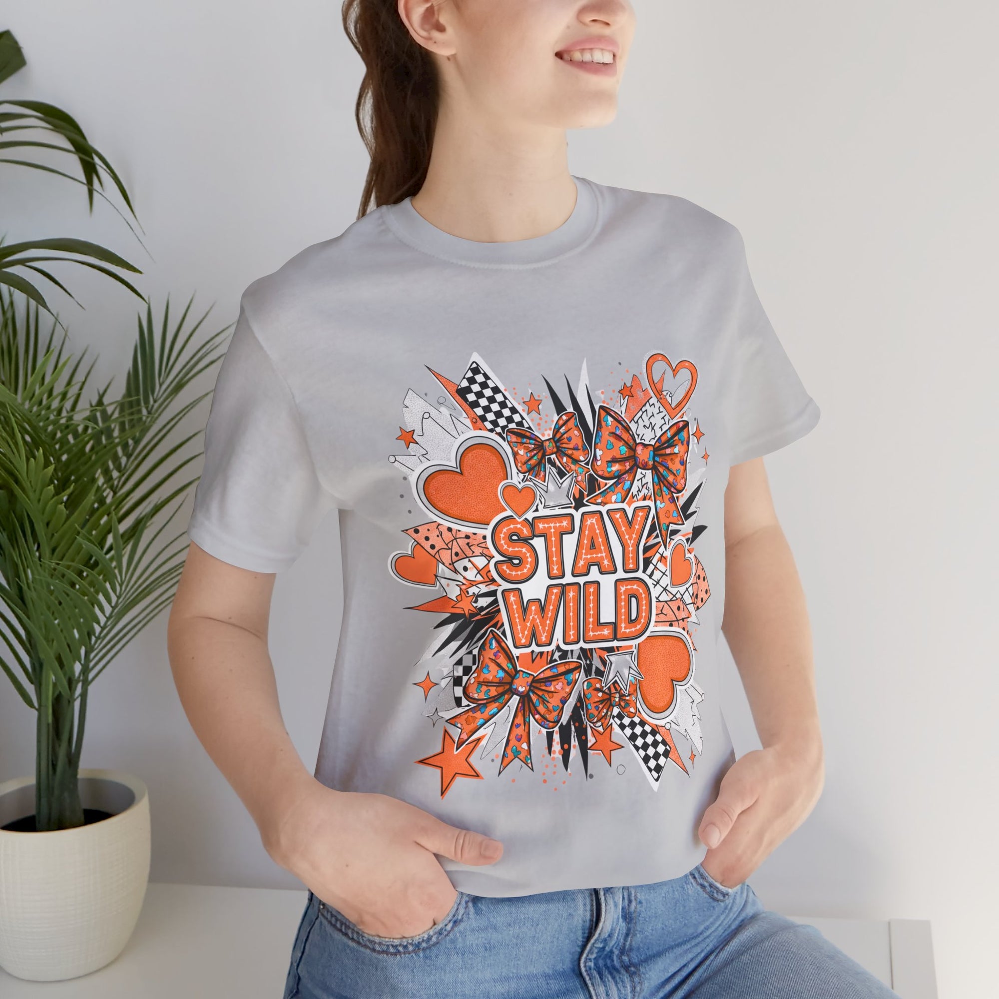 Stay Wild Chic Orange of Unisex Jersey Short Sleeve Tee