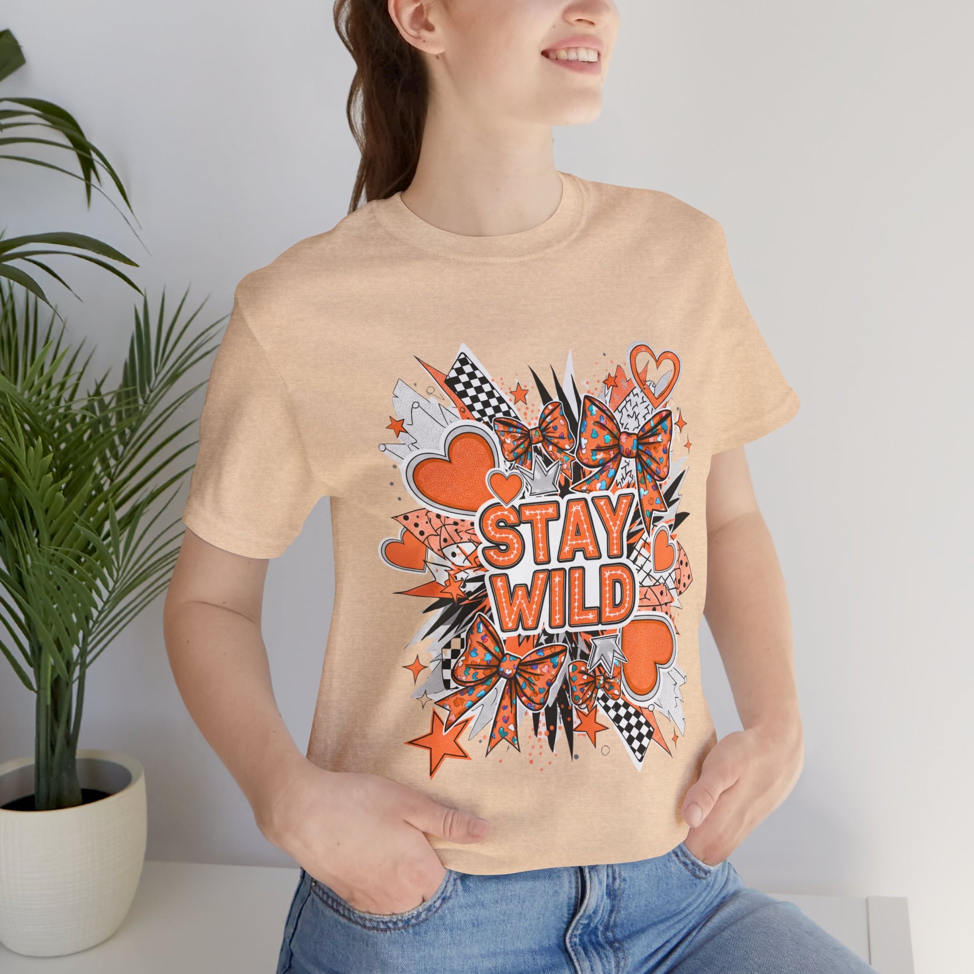 Stay Wild Chic Orange of Unisex Jersey Short Sleeve Tee