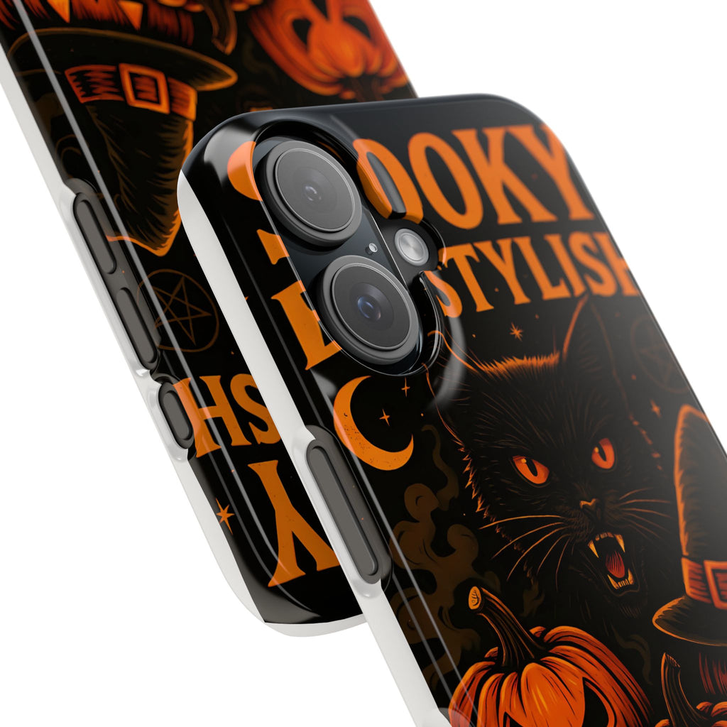 Halloween Cat Phone Case, Spooky Stylish Slim Cases, Fall Decor, Gift for Cat Lovers, Halloween Accessories