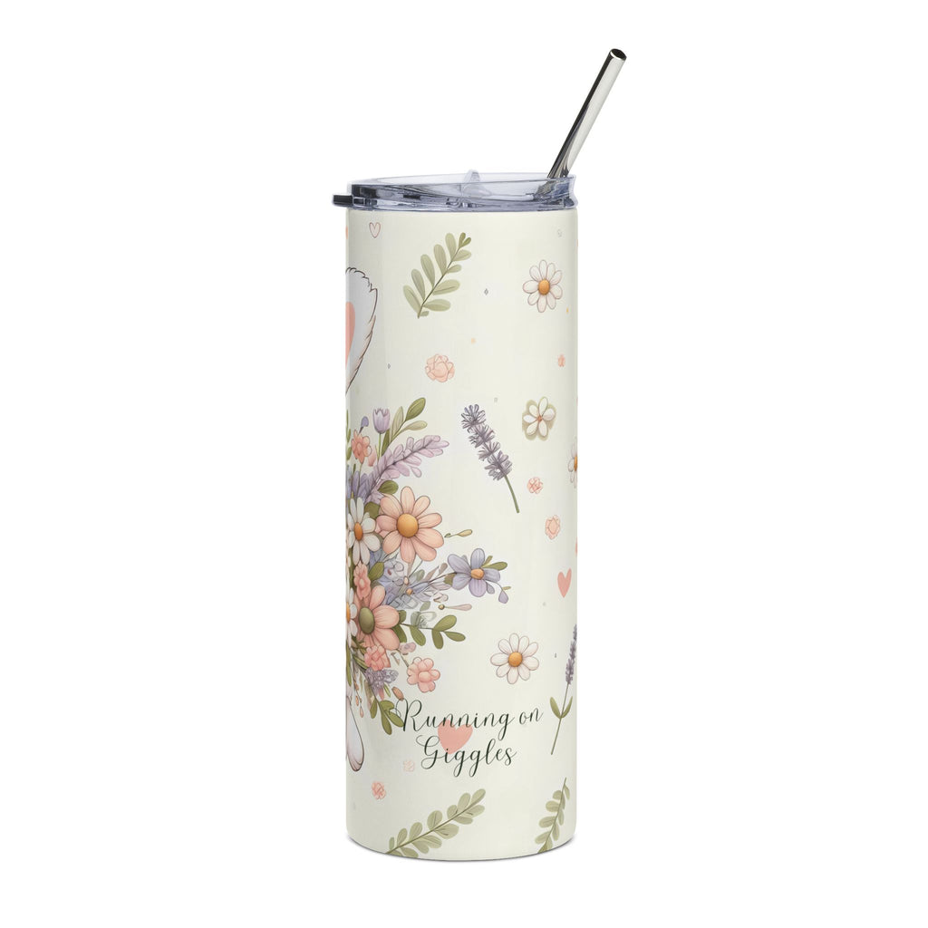Cute Bunny Stainless Steel Tumbler - 20oz, Easter Gift, Spring