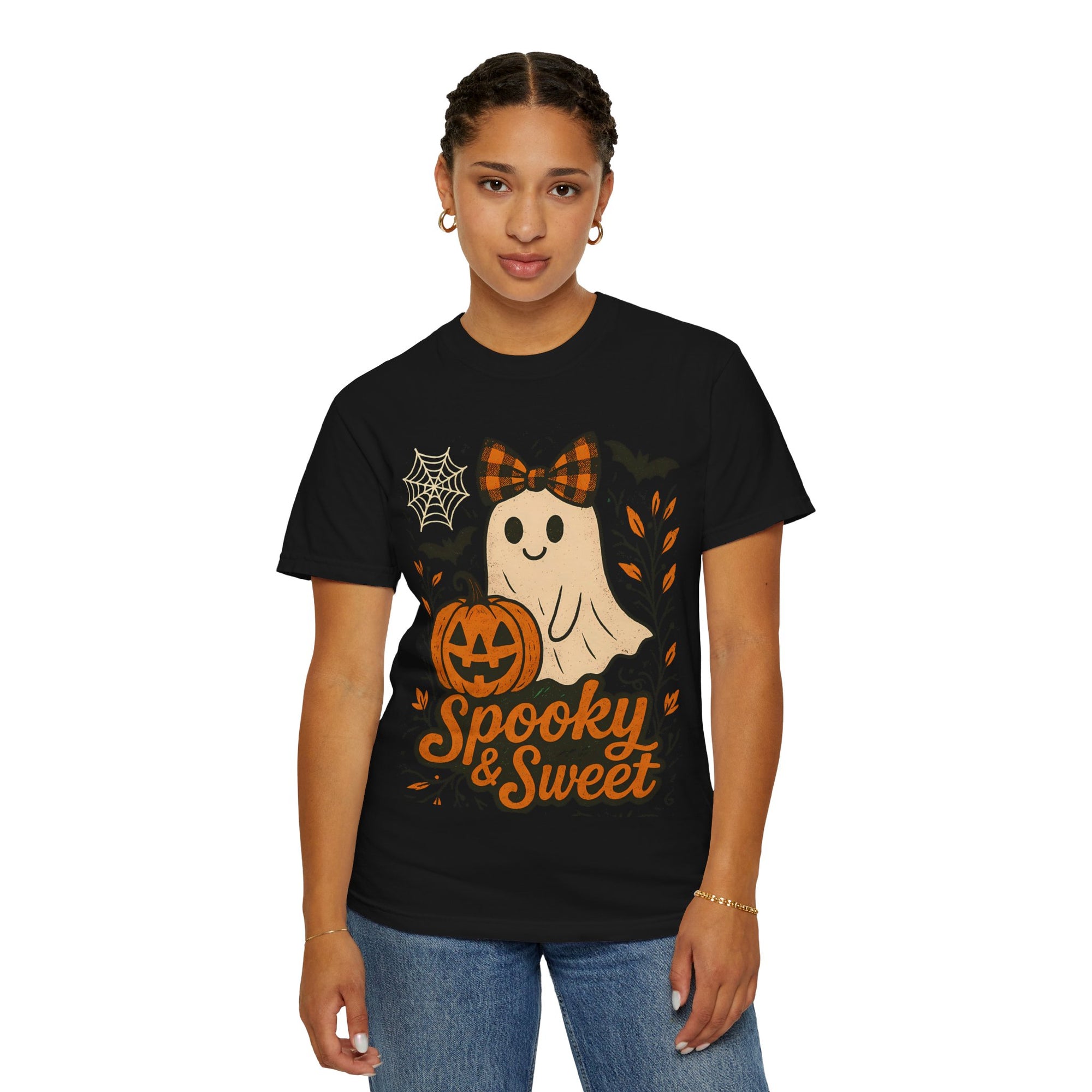 Spooky & Sweet Ghost T-Shirt | Unisex Halloween Tee, Cute Halloween Shirt, Fall Fashion, Pumpkin Graphic T-Shirt, Ghost Lover Gift