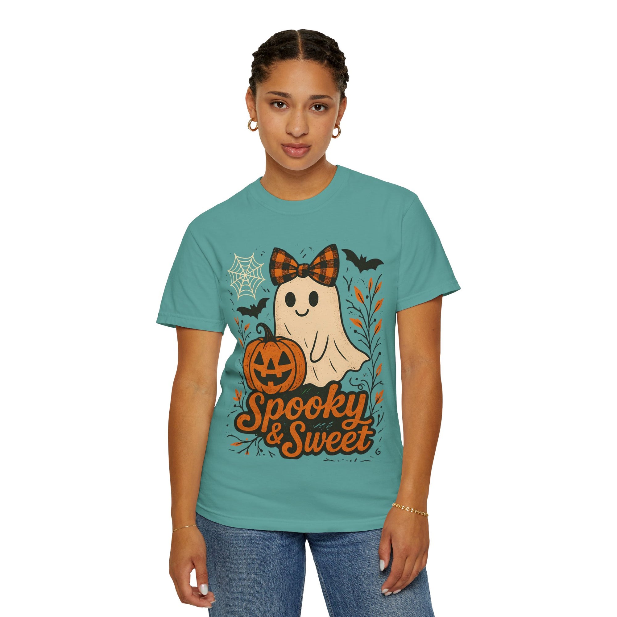Spooky & Sweet Ghost T-Shirt | Unisex Halloween Tee, Cute Halloween Shirt, Fall Fashion, Pumpkin Graphic T-Shirt, Ghost Lover Gift