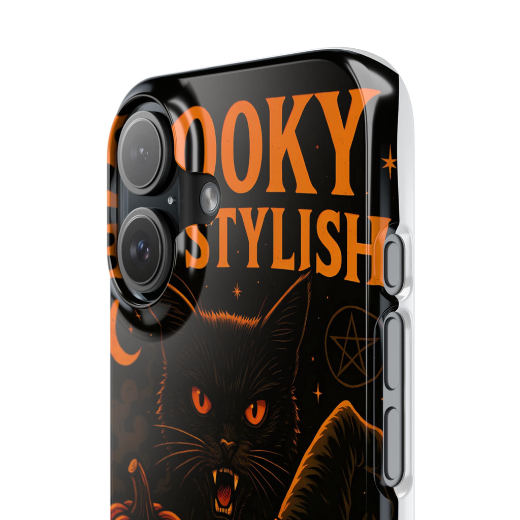 Halloween Cat Phone Case, Spooky Stylish Slim Cases, Fall Decor, Gift for Cat Lovers, Halloween Accessories