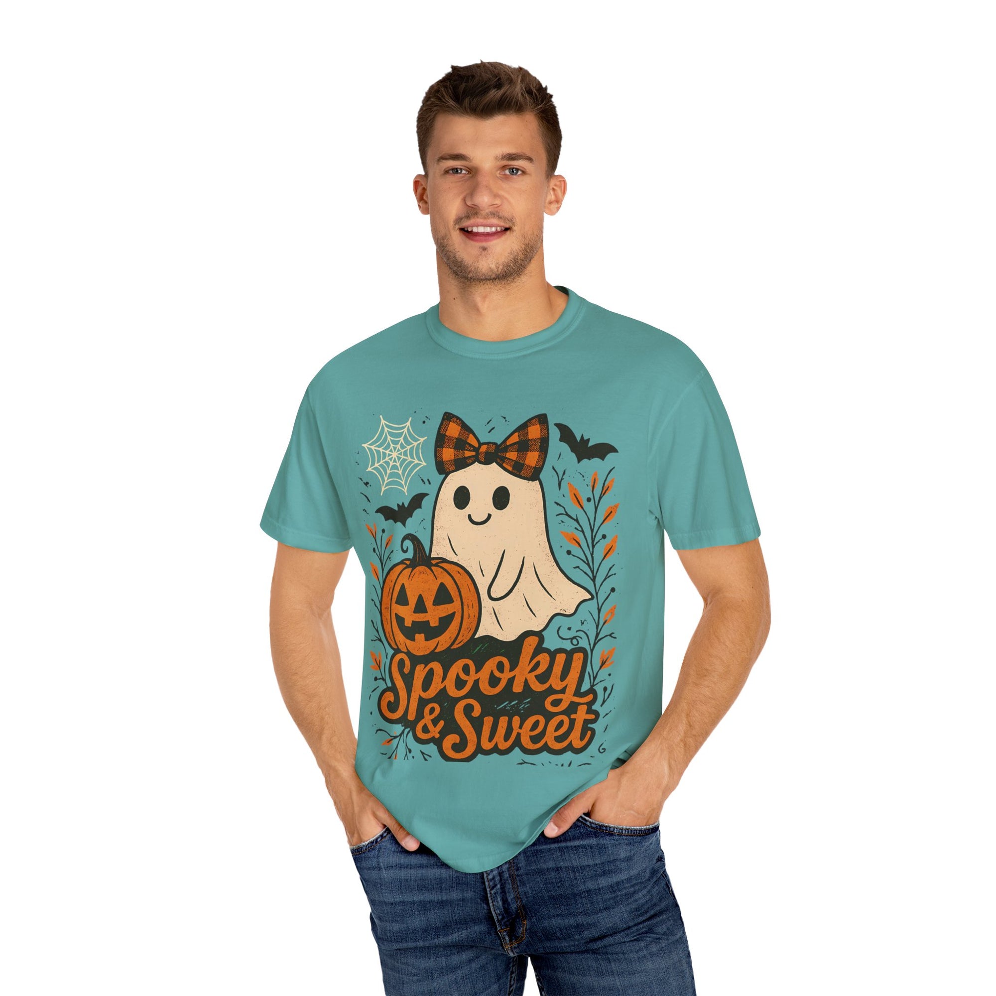 Spooky & Sweet Ghost T-Shirt | Unisex Halloween Tee, Cute Halloween Shirt, Fall Fashion, Pumpkin Graphic T-Shirt, Ghost Lover Gift