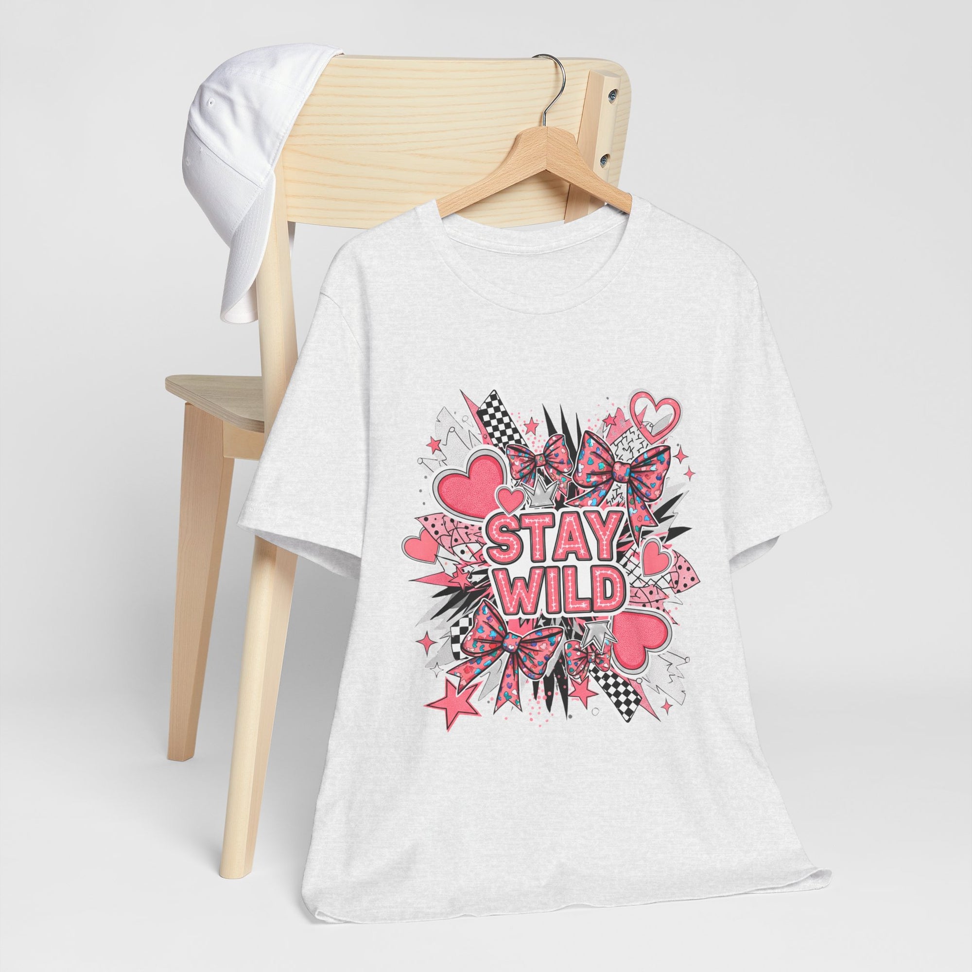 Stay Wild Pink Graphic Tee - Fun Unisex T-Shirt for Nature Lovers, Casual Wear, Outdoor Adventures, Birthday Gift, Everyday Style