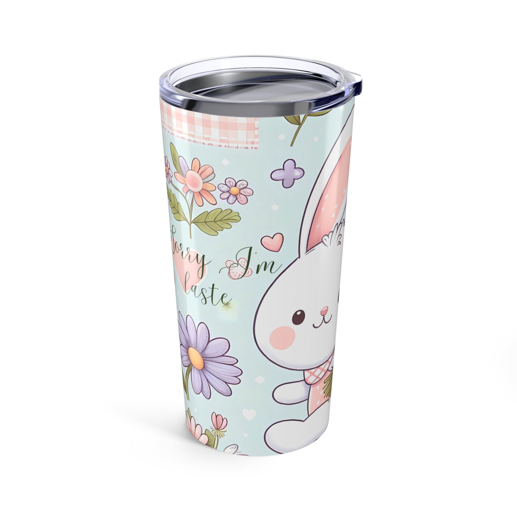 Spring Bunny Floral Tumbler 20oz