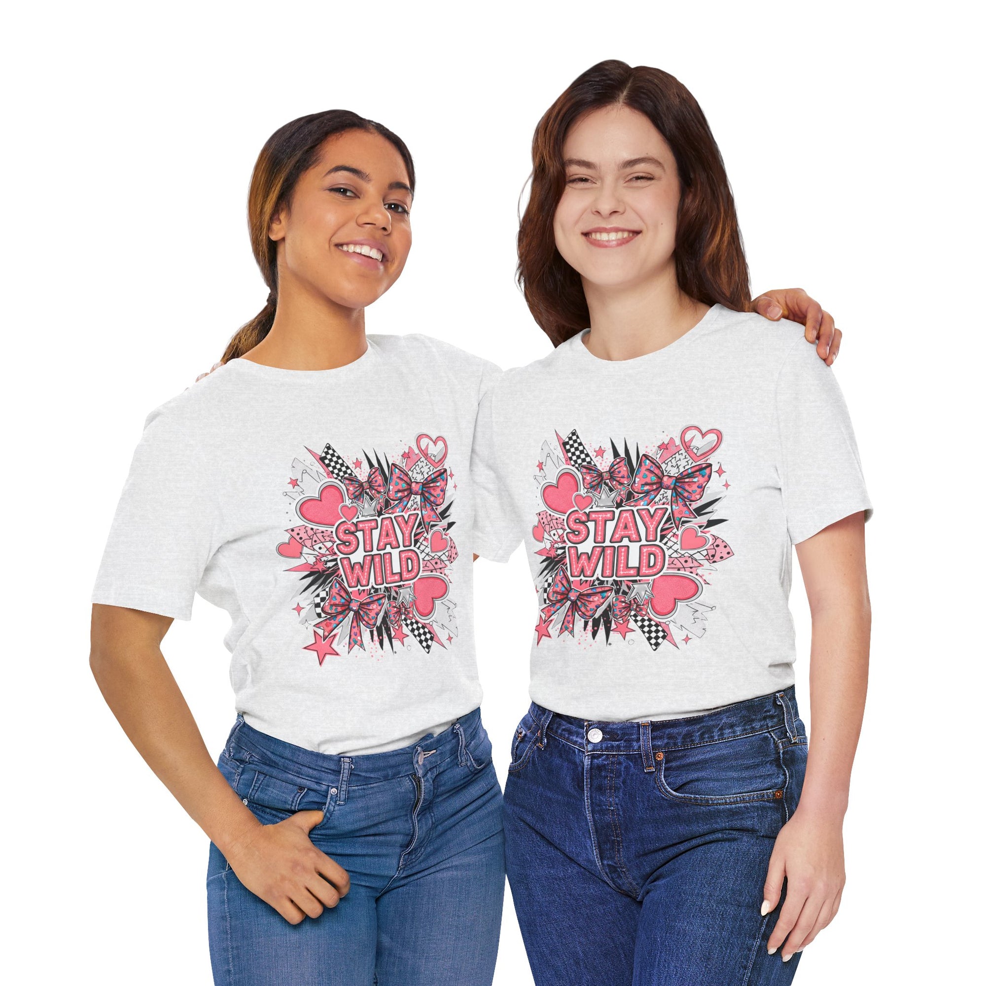 Stay Wild Pink Graphic Tee - Fun Unisex T-Shirt for Nature Lovers, Casual Wear, Outdoor Adventures, Birthday Gift, Everyday Style