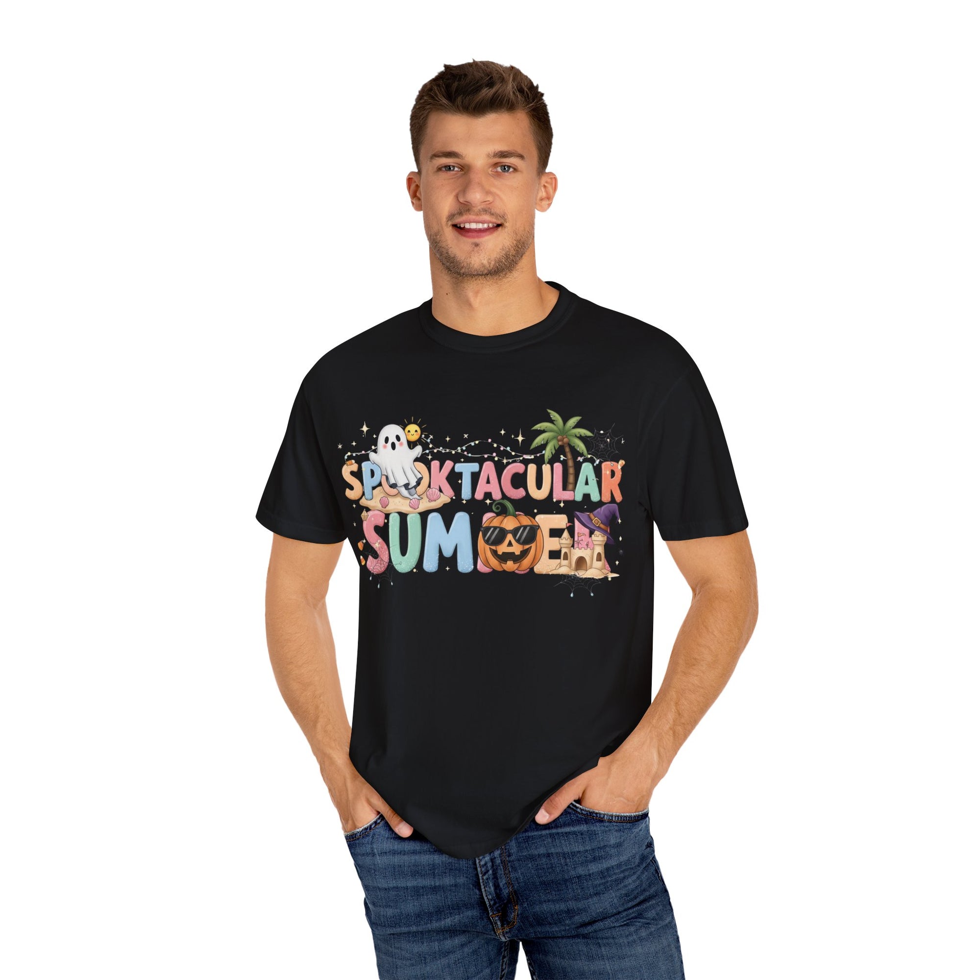 Spooktacular Summer T-shirt | Fun Halloween Tee, Unisex Graphic Shirt, Summer Party Outfit, Seasonal Gift, Festival Wear