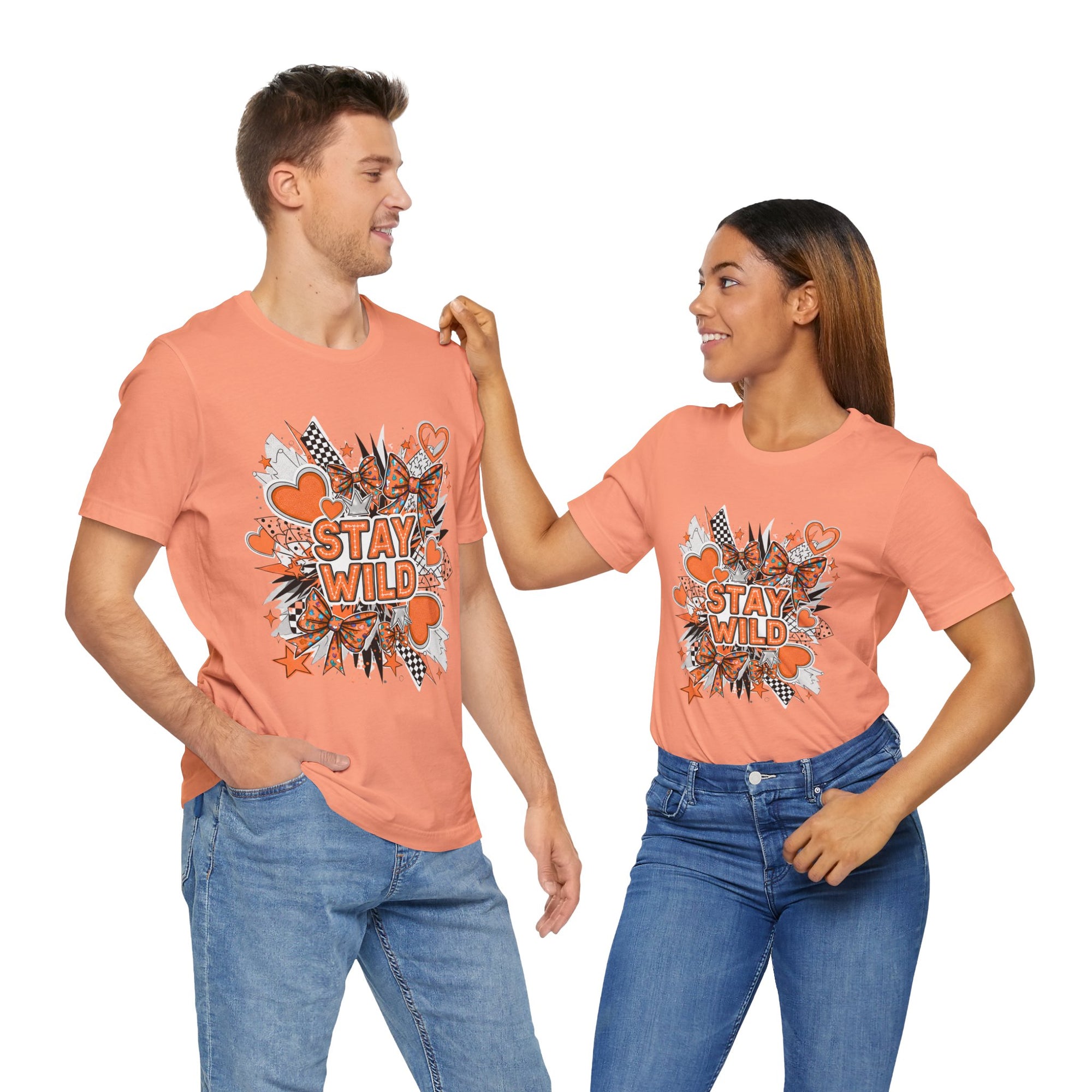 Stay Wild Chic Orange of Unisex Jersey Short Sleeve Tee