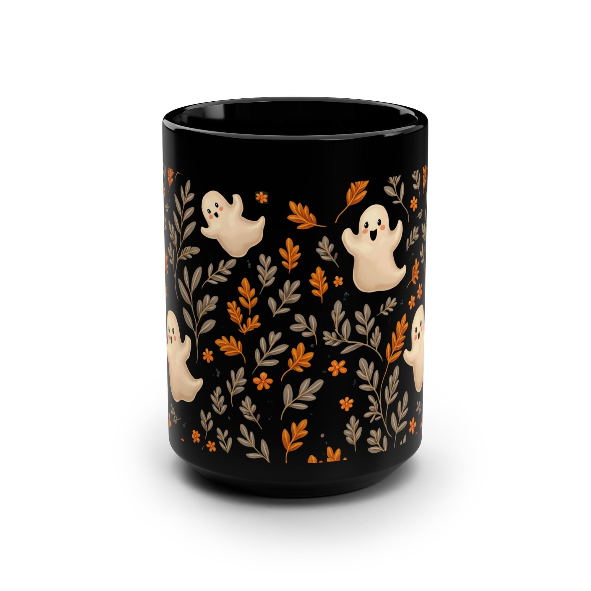 Halloween Ghost Mug 15 oz, Cute Ghost Coffee Cup, Fall Decor Mug, Spooky Season Gift, Halloween Treats